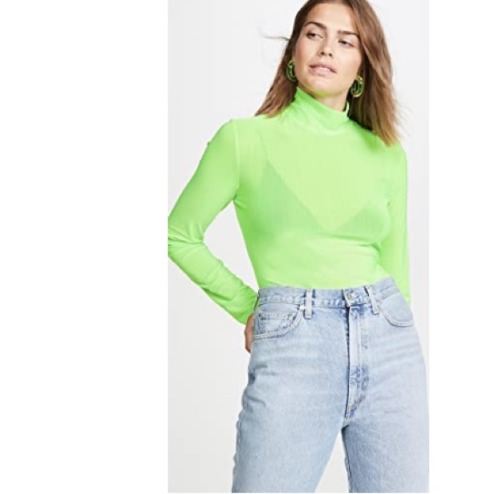 ENDLESS ROSE Mesh Turtleneck